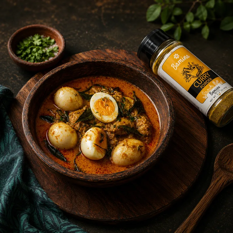 طرز تهیه تخم مرغ کاری هندی با ادویه کاری بامینا